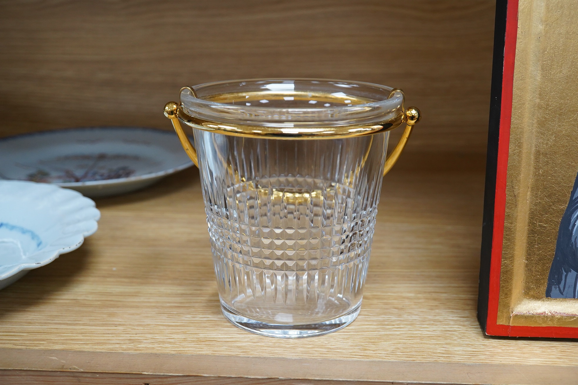 A Baccarat glass ice bucket, 13cm. Condition - good